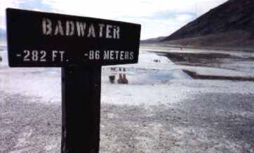 Bad Water ist mit -80Meter die tiefste Stelle der Vereinigten Staaten.