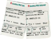 Die Tickets für den Zubringer-Flug Las Vegas -Los Angeles