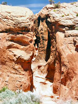 ANKLICKEN: Neu für uns: Der gut zu begehende Dry Fork Canyon