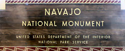 Eingangsschild zum Navajo National Monument