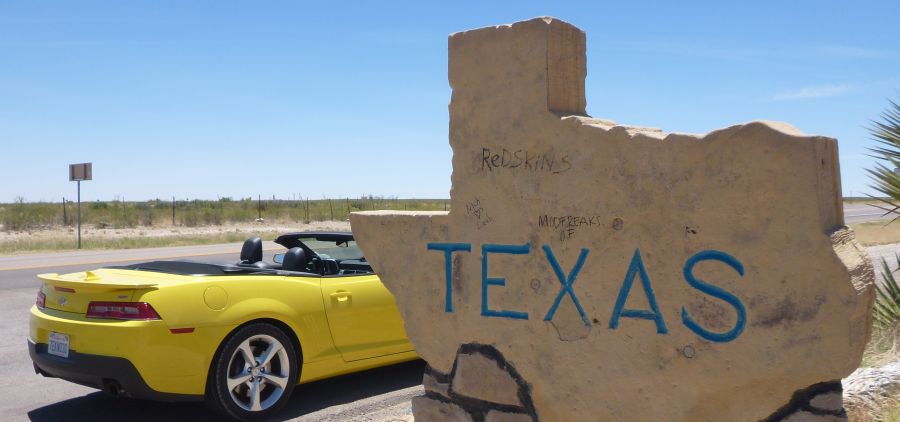 Texas-Grenzschild