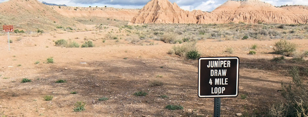 Juniper Draw 4 Mile Trail Schild